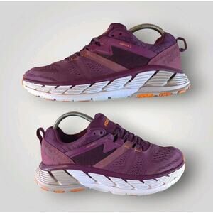 Hoka One One Purple Athletic Shoes with Chunky Midsole